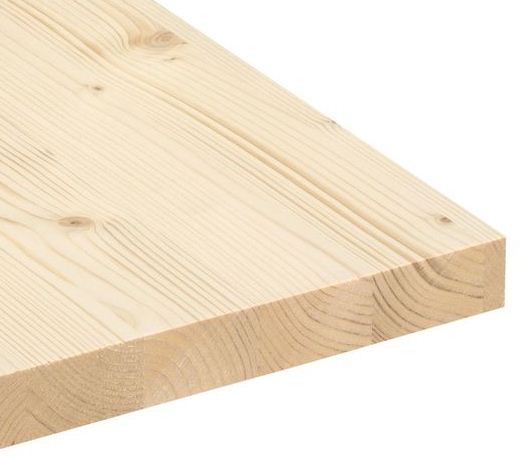 HDG Panneaux de bois blanc laminé de 1 po x 12 po x 6 pi